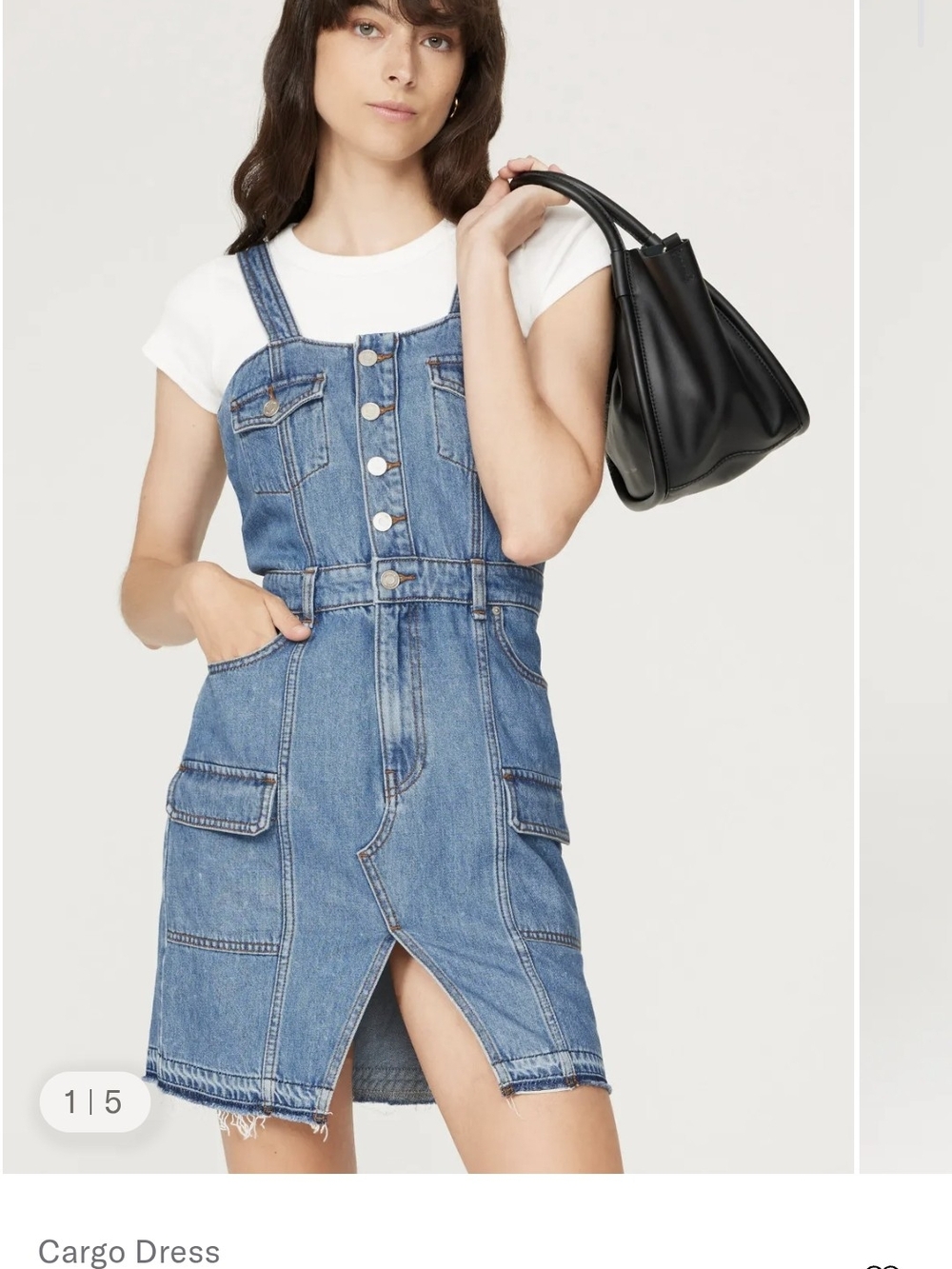 Hudson Jeans Blue Denim Cargo Overall Dress